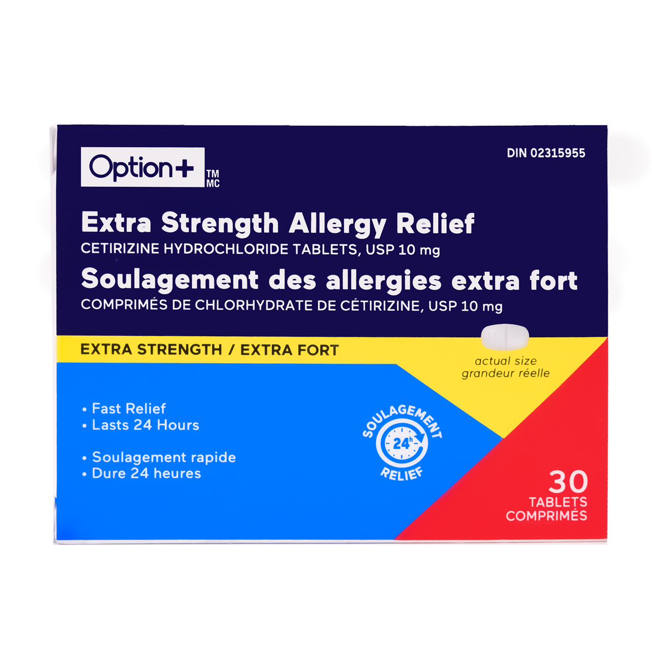 Option+ Extra Strength Allergy Relief | 30 Tablets