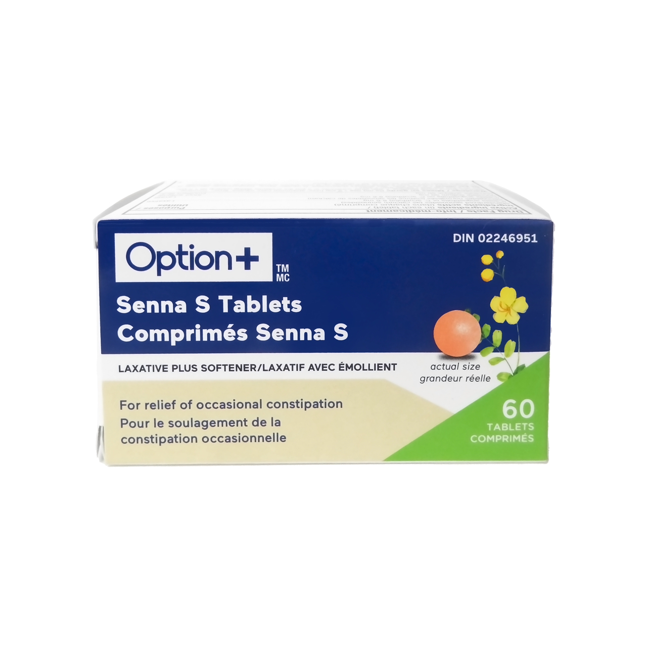 Option+ Senna S Laxative Plus Softener | 60 Tablets