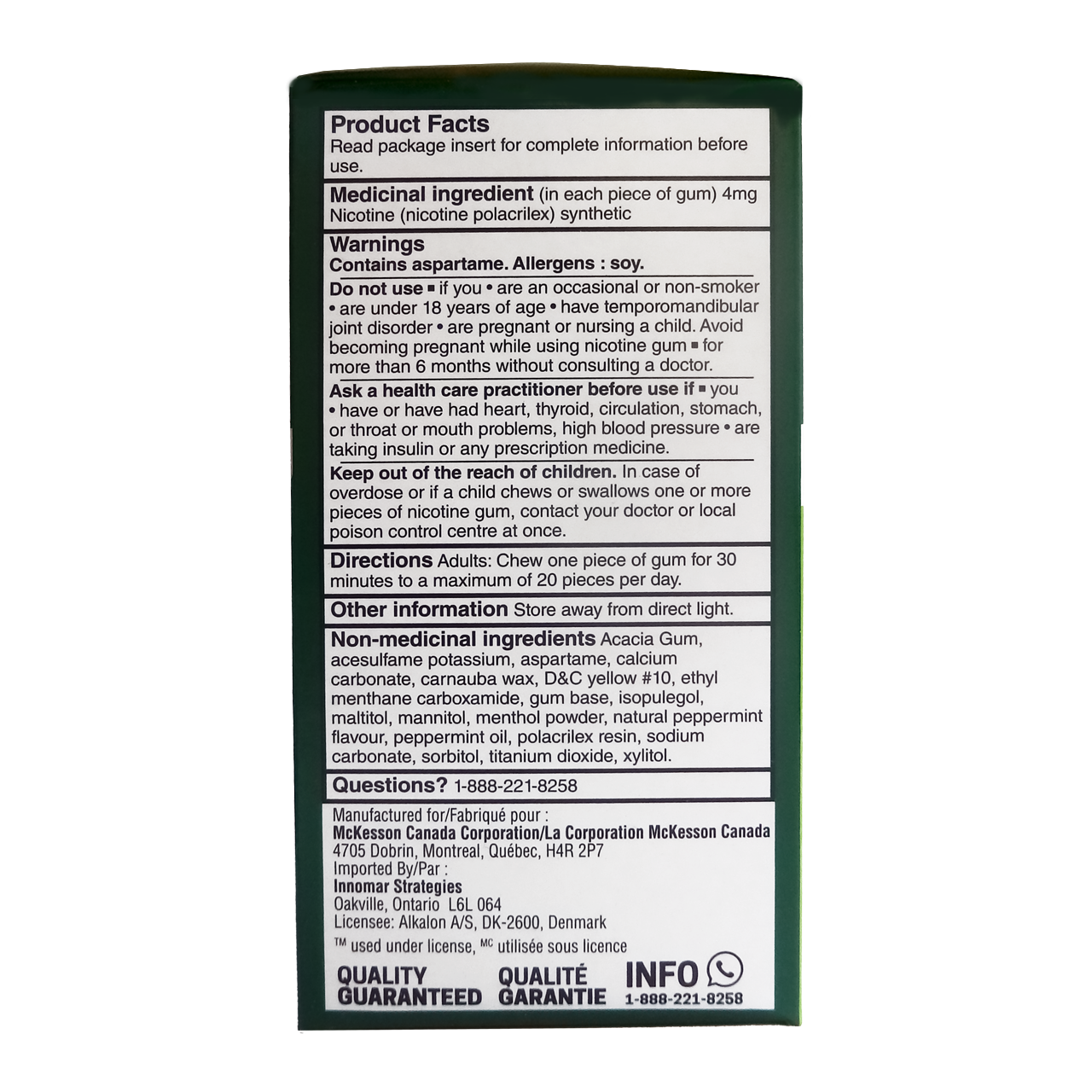 Option+ Nicotine Gum 4 mg, Ultra Chill Mint Flavour | 105 Pieces