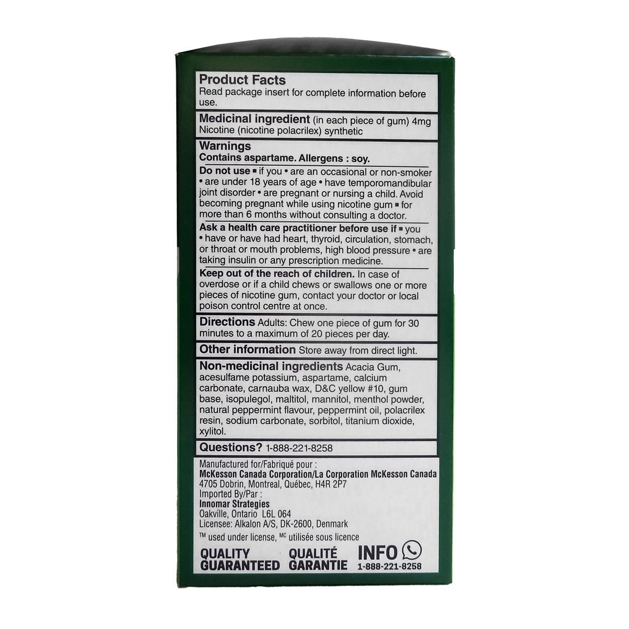 Option+ Nicotine Gum 4 mg, Ultra Fresh Mint Flavour | 105 Pieces