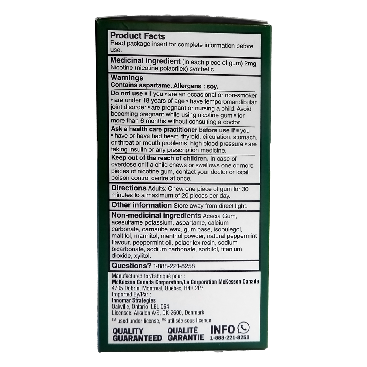 Option+ Nicotine Gum 2 mg, Ultra Ice Mint Flavour | 105 Pieces