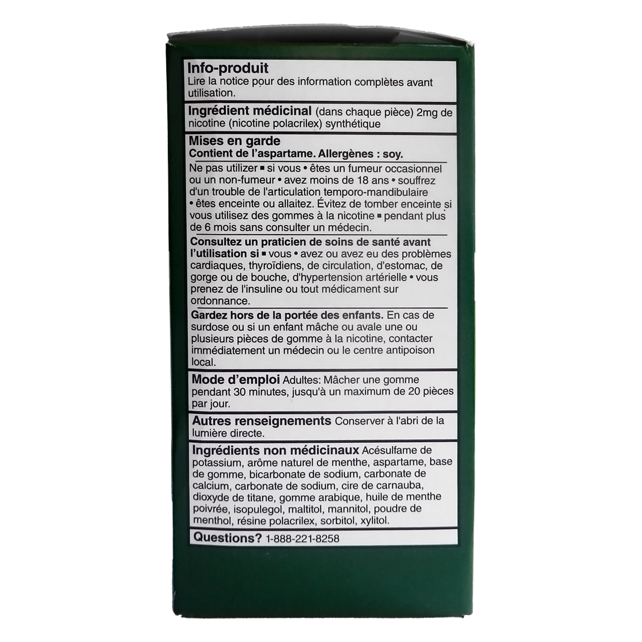 Option+ Nicotine Gum 2 mg, Ultra Ice Mint Flavour | 105 Pieces