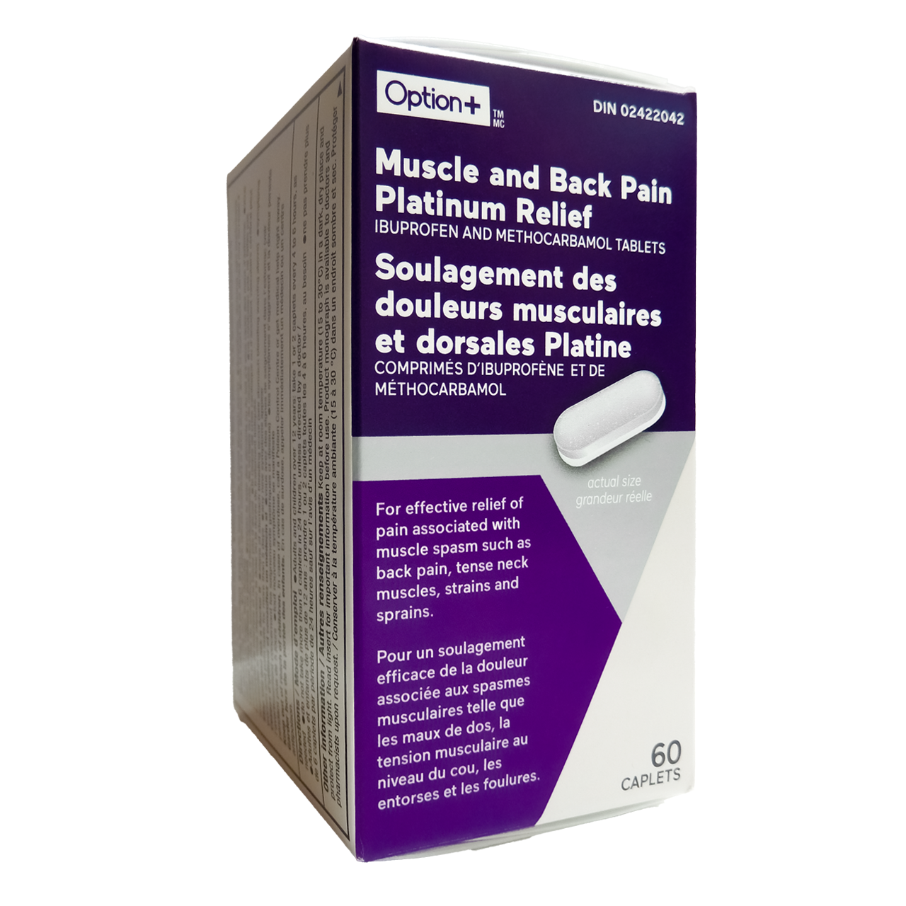 Option+ Muscle And Back Pain Platinum Relief | 60 Caplets