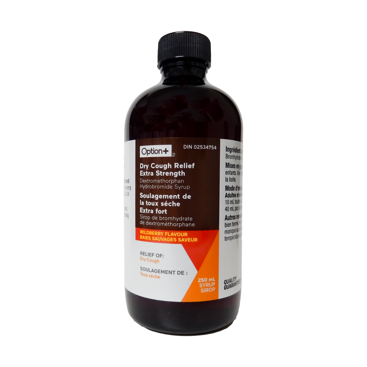 Option+ - Exrta Strength Dry Cough Relief - Wildberry Flavour | 250 mL