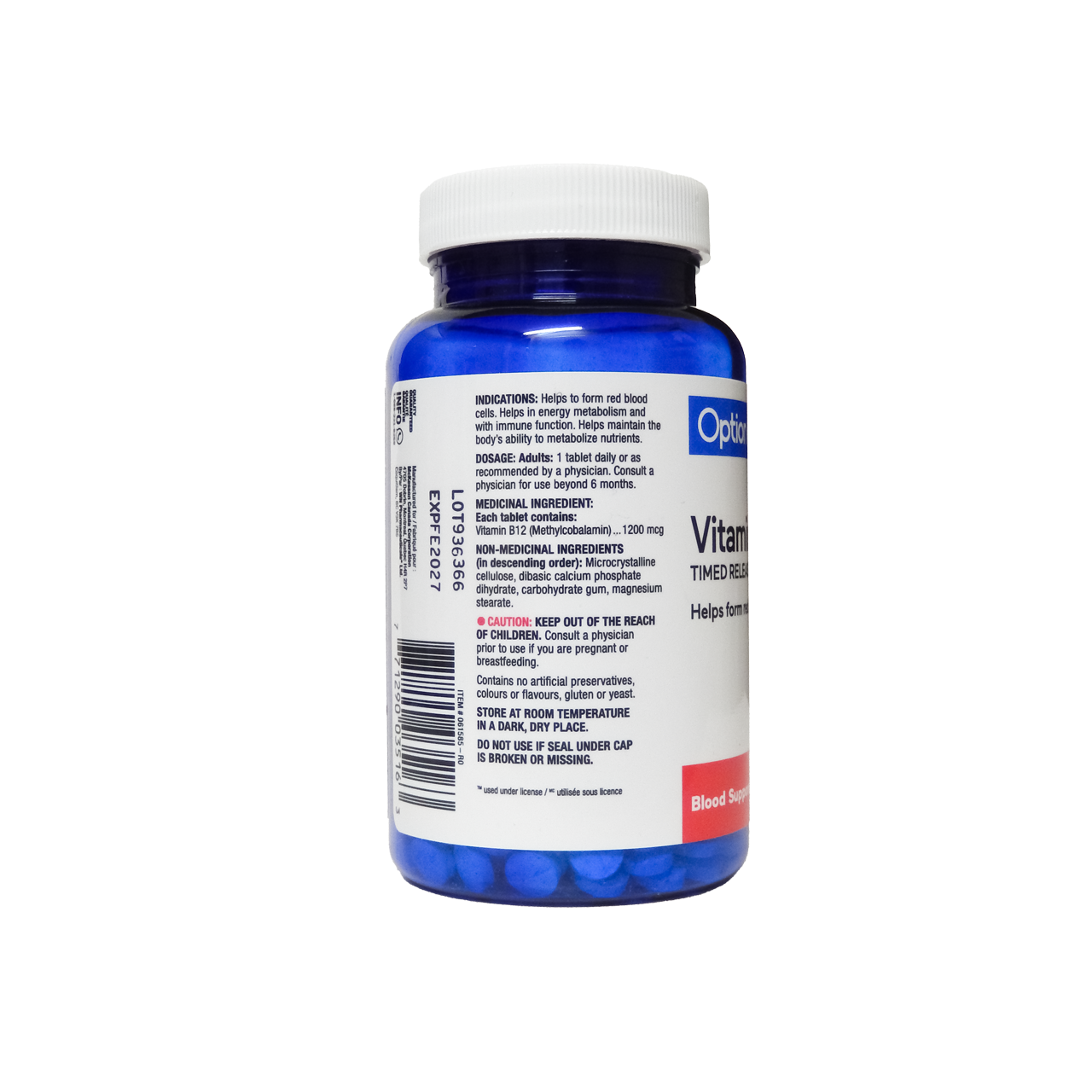 Option+ Vitamin B12 Timed Release 1200 mcg | 80 Tablets