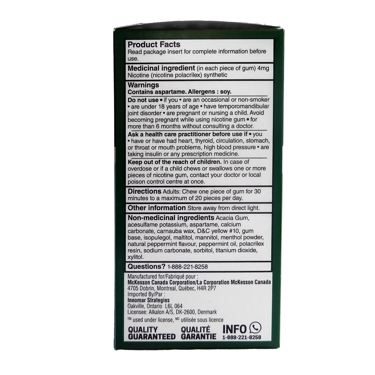 Option+ Nicotine Gum 4 mg, Ultra Ice Mint Flavour | 105 Pieces