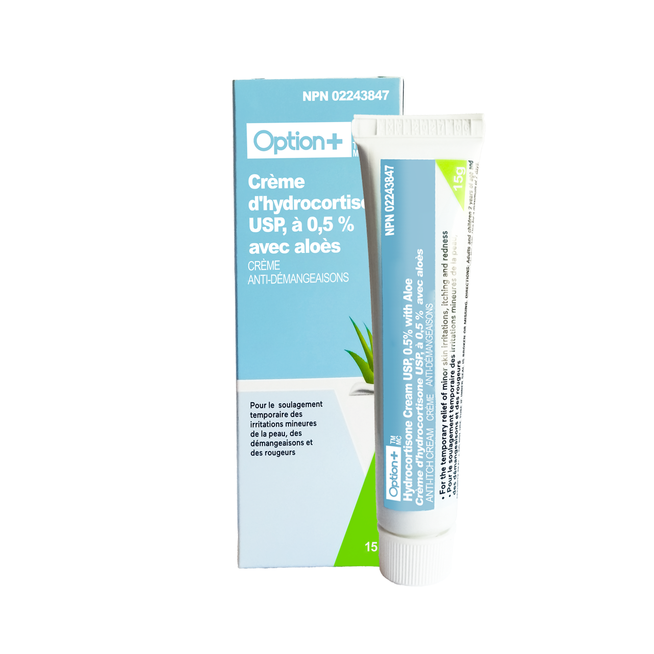 Option+ Hydrocortisone Anti Itch Cream  0.5% with Aloe | 15 g