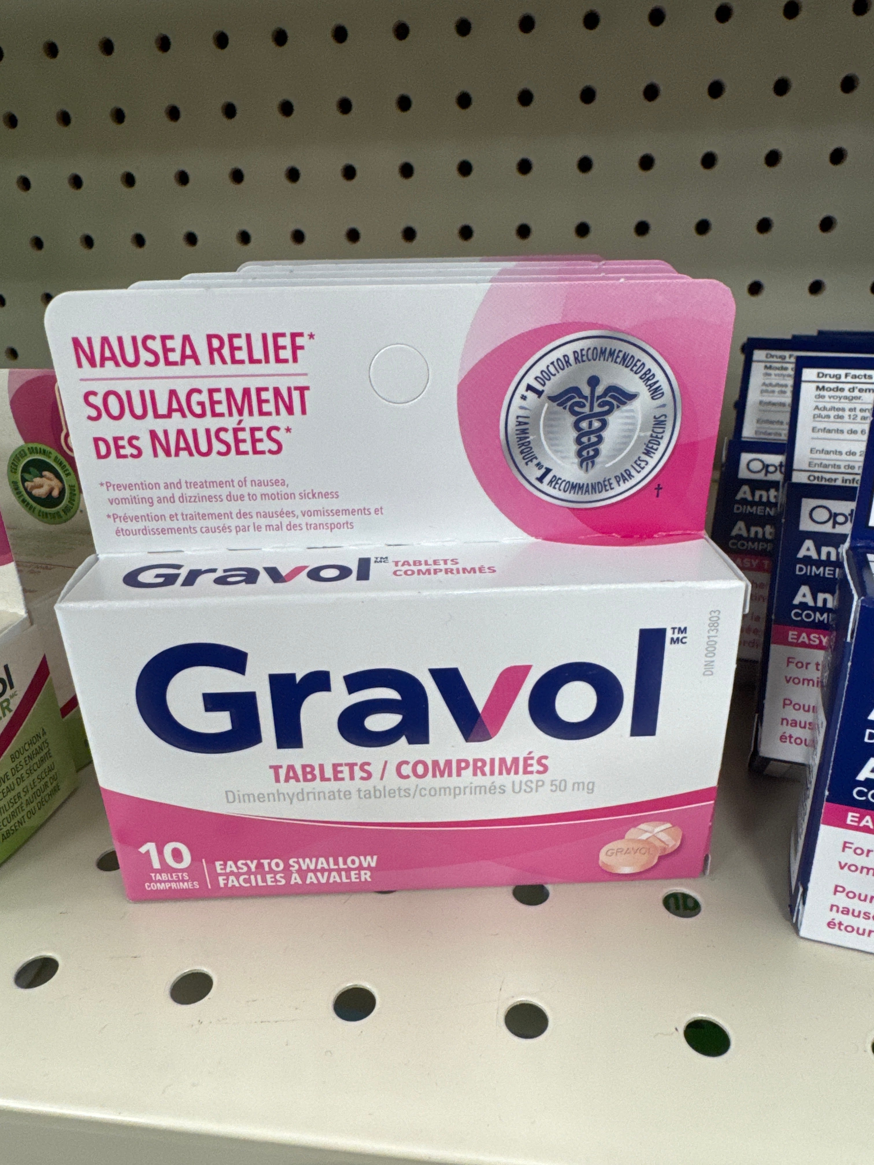 Gravol Easy to swallow 10 Tablets