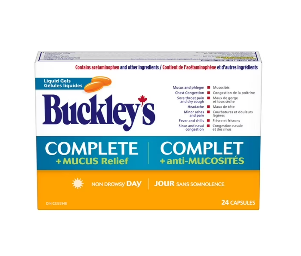 Buckley's Complete + Mucus Relief Liquid Gels, 24 Count