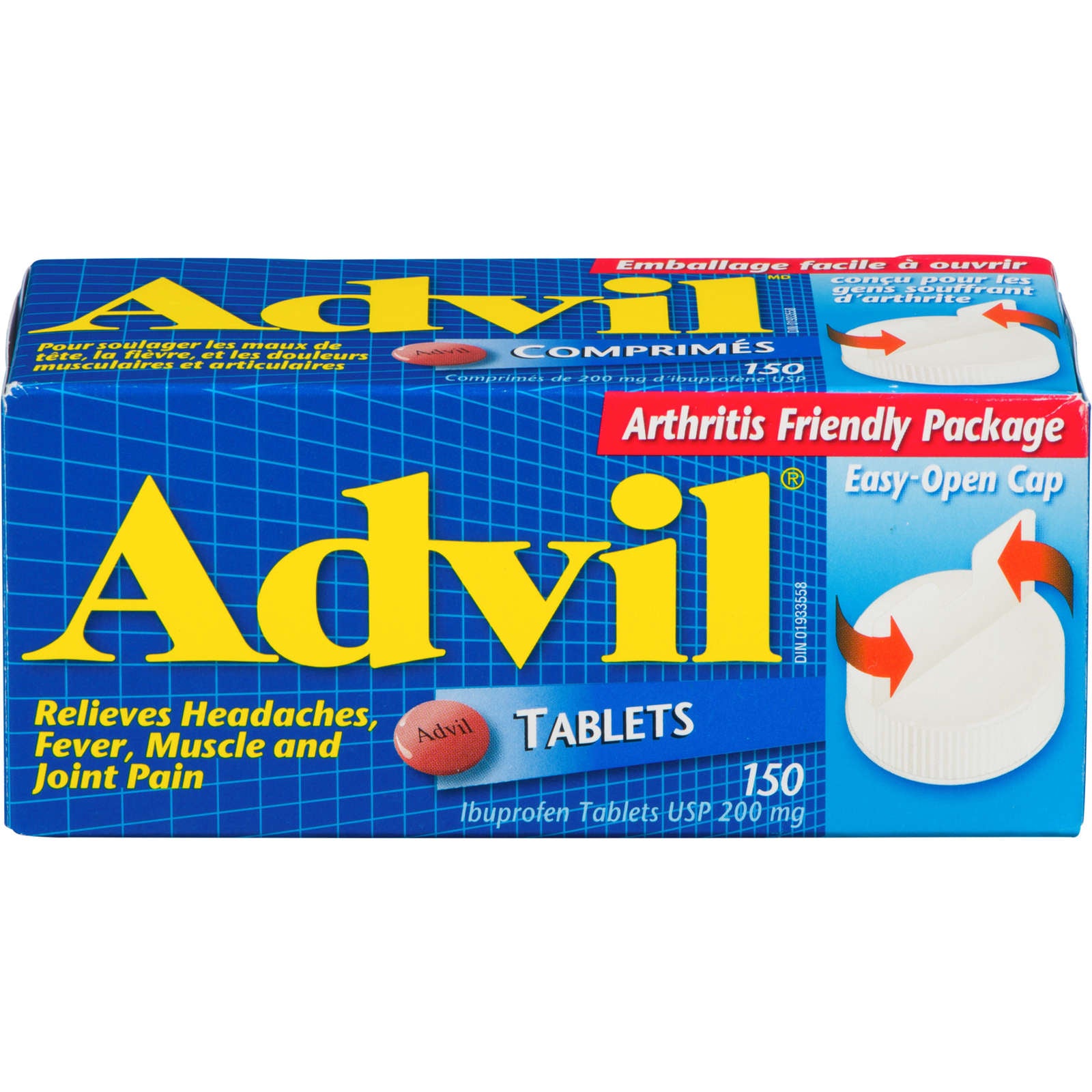 Advil Regular Strength Ibuprofen Tablets for Headaches and Pain Relief, 200 mg, 150 Count