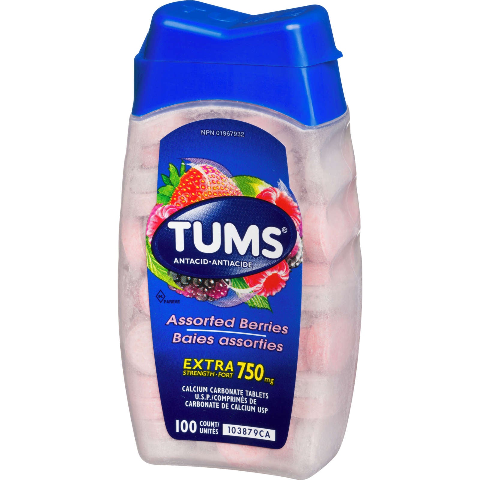 Tums Extra Strength Assorted Berry 100 count