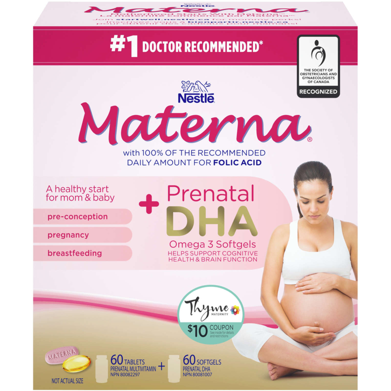 DHA Prenatal Supplement Combo-Pack  60 tablets 60 softgels