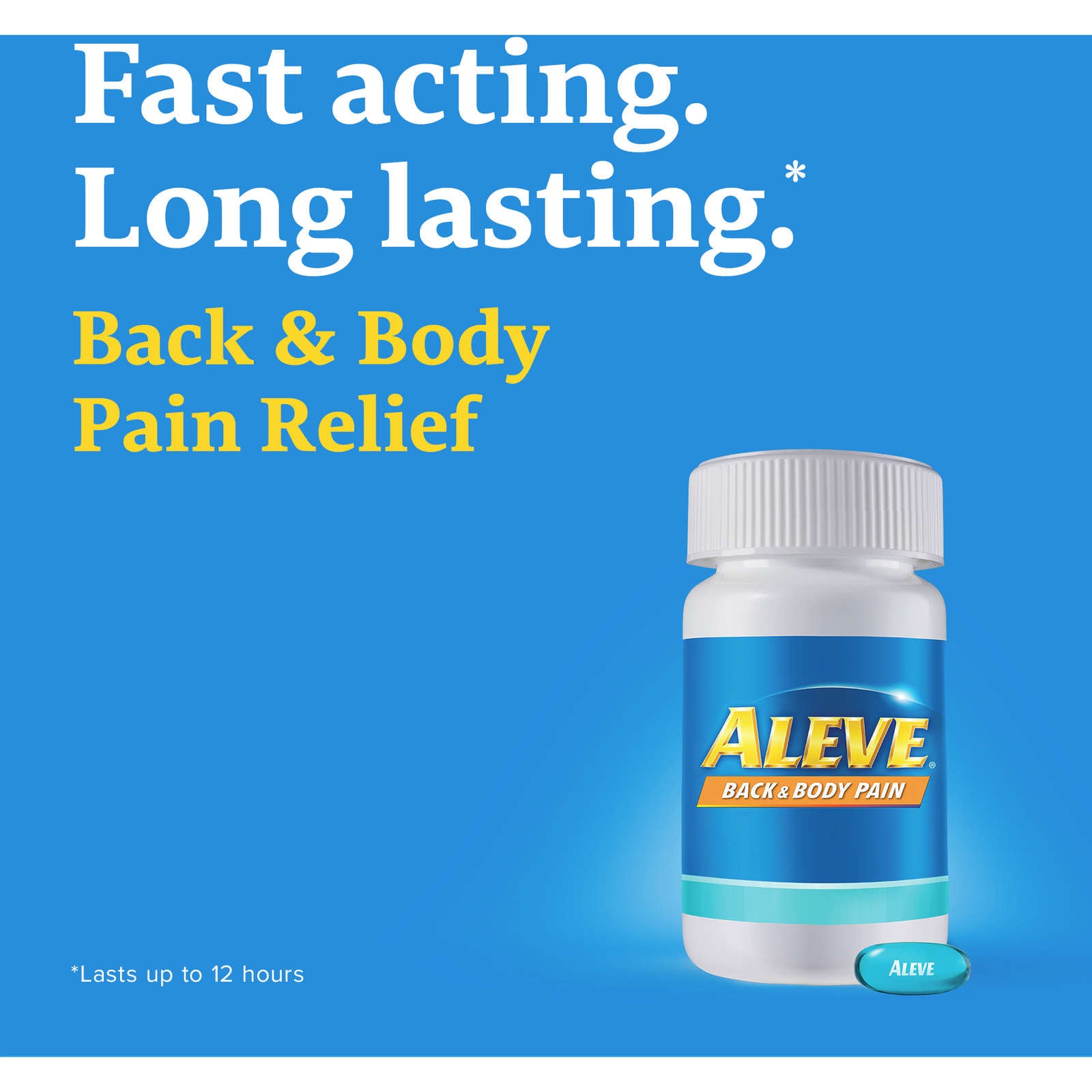 ALEVE Back and Body Pain Relief Liquid Gels, Up to 12 Hour Relief, Naproxen Sodium 220mg, 30 Liquid Gel Capsules