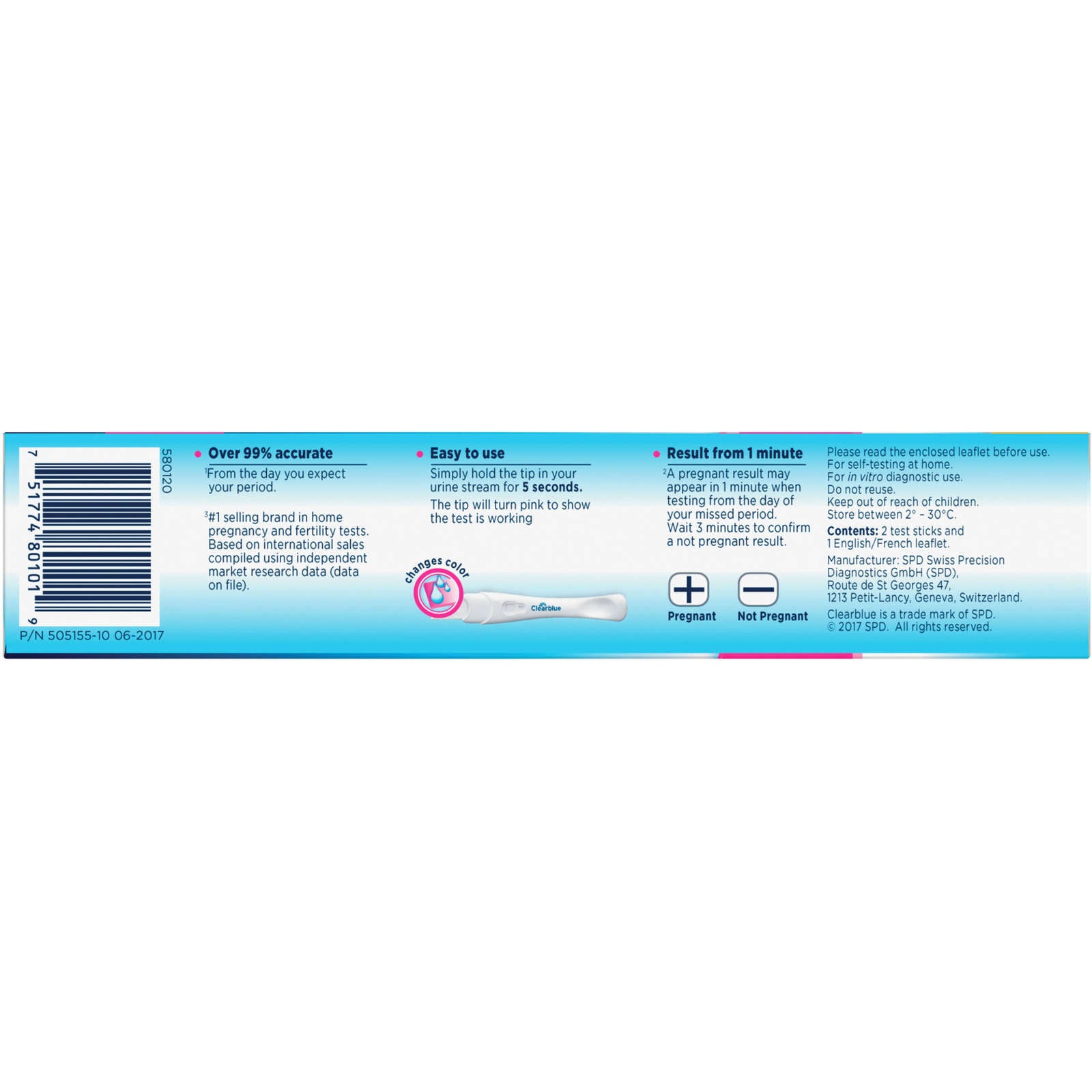Clearblue Rapid Detection Pregnancy Test, Result as Fast as 1 Minute, 2 Count