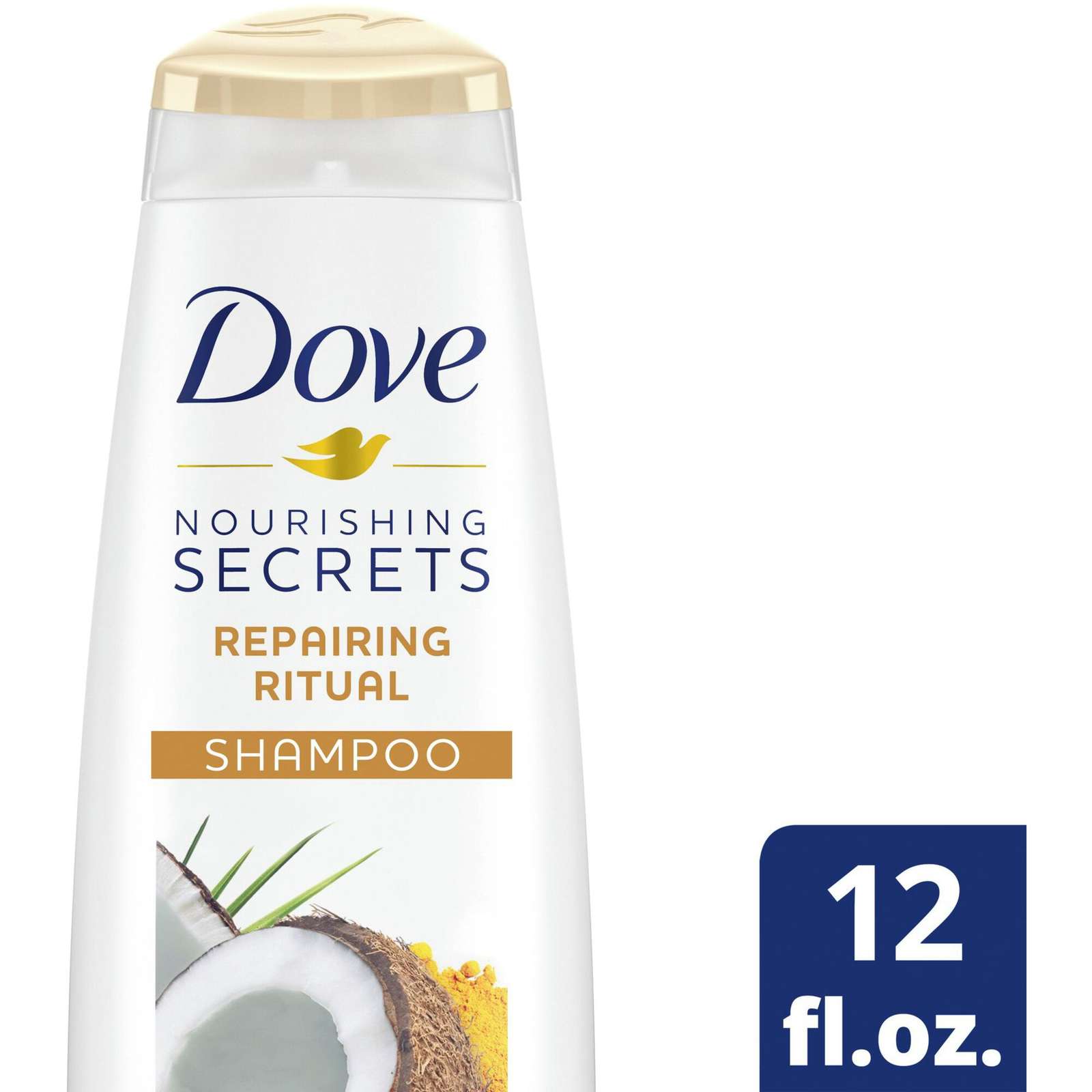 Dove Nourishing Secrets Shampoo for damaged hair Repairing Ritual with coconut oil and turmeric 355 ml