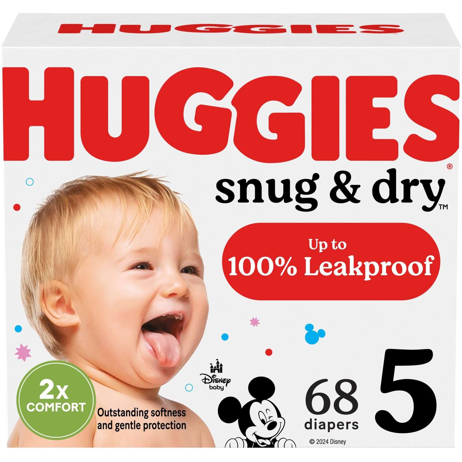 Huggies Snug & Dry Baby Diapers, Size 5