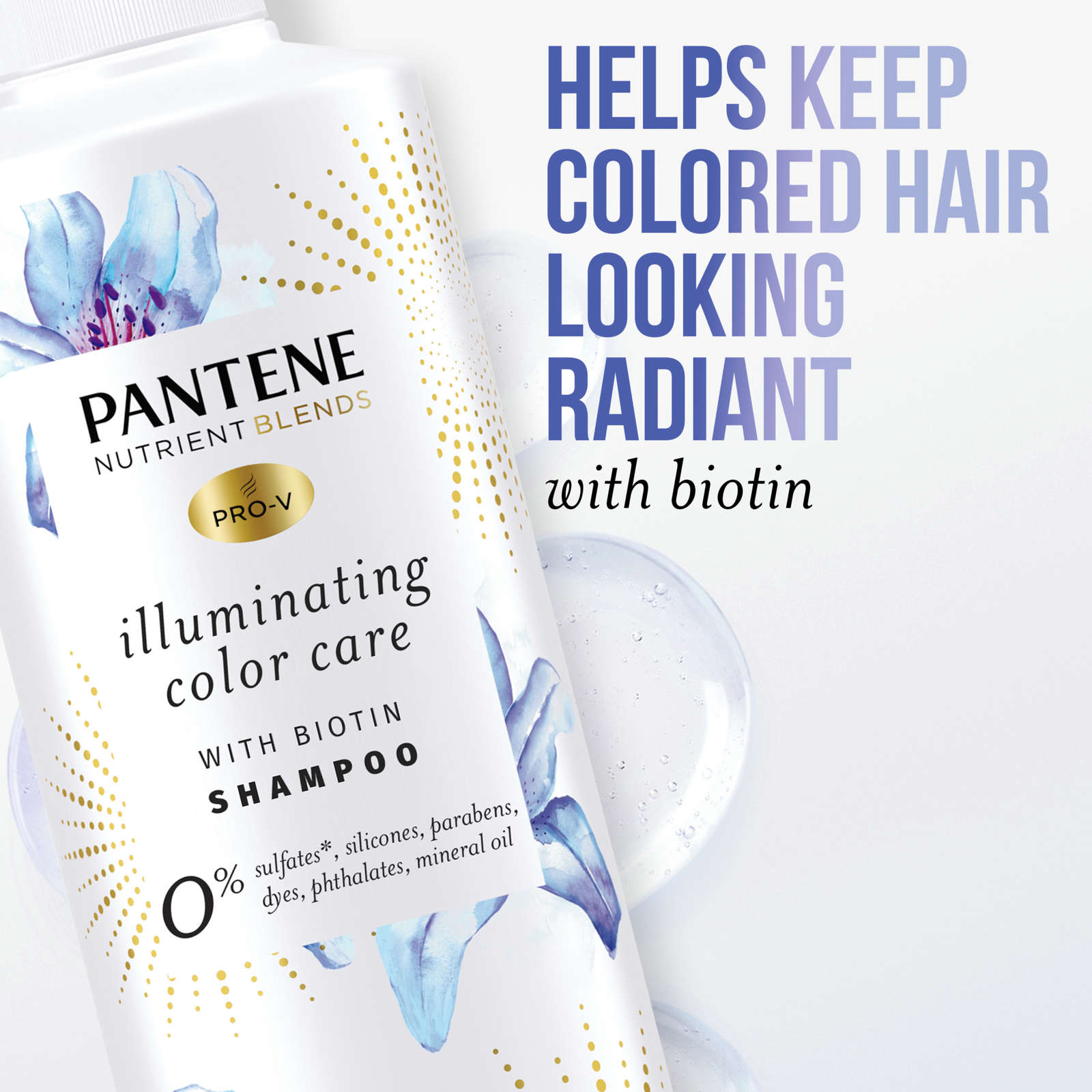 Sulfate Free Shampoo, Illuminating Hair Color with Biotin, Safe for Color Treated Hair, Nutrient Blends