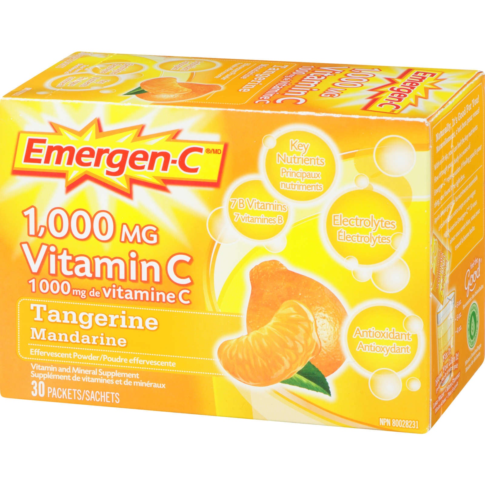 Emergen-C Vitamin C & Mineral Supplement Fizzy Drink Mix, Tangerine