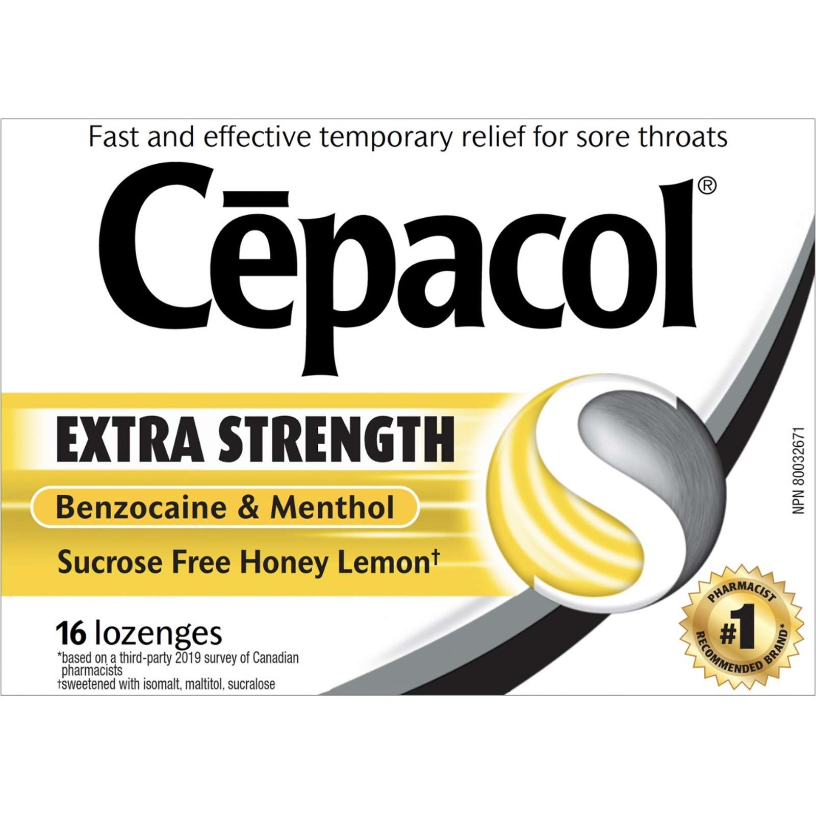 Cepacol® Extra Strength Sucrose Free Honey Lemon Value Pack, Sore Throat Lozenges, 36 ct