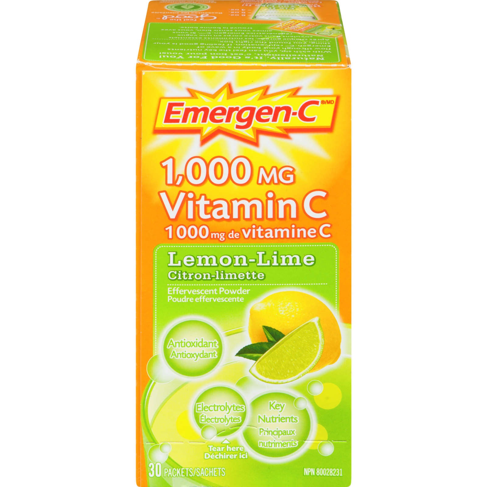 Vitamin C & Mineral Supplement Fizzy Drink Mix, Lemon Lime