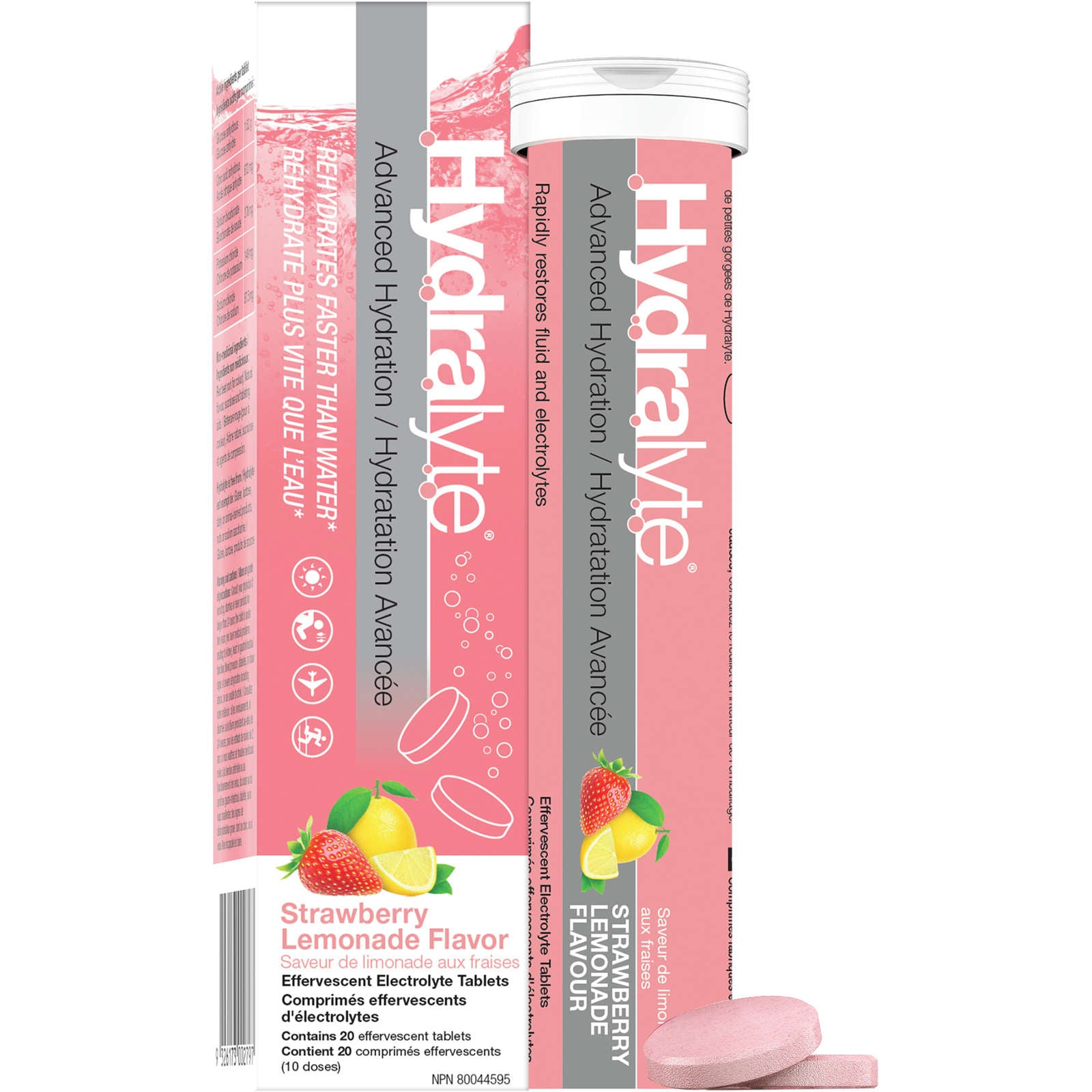 Effervescent Electrolyte Tablets, Strawberry Lemonade