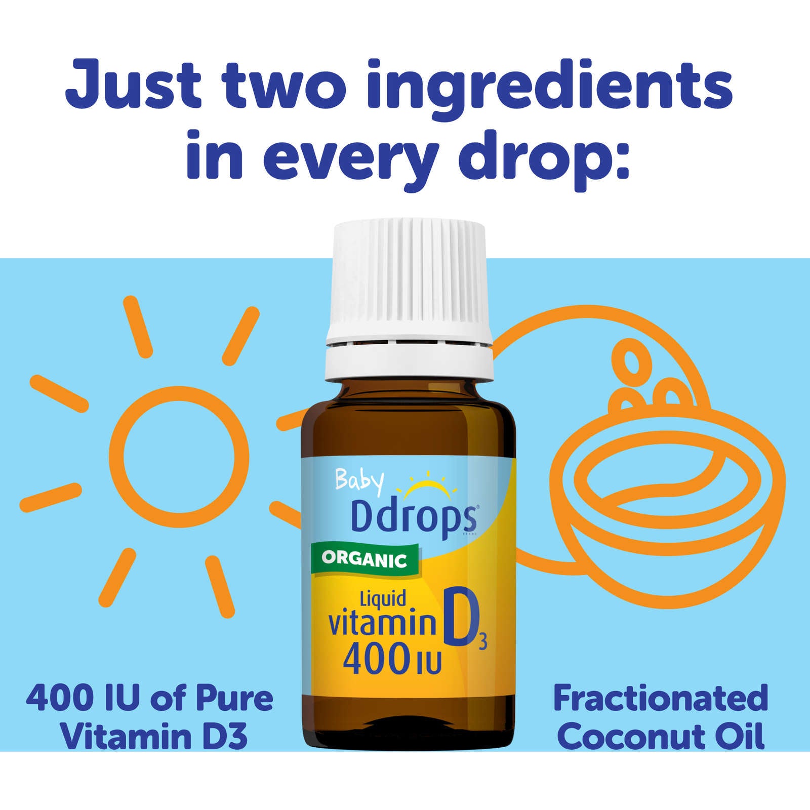 Baby Ddrops 400 IU Vitamin D3, 90 drops