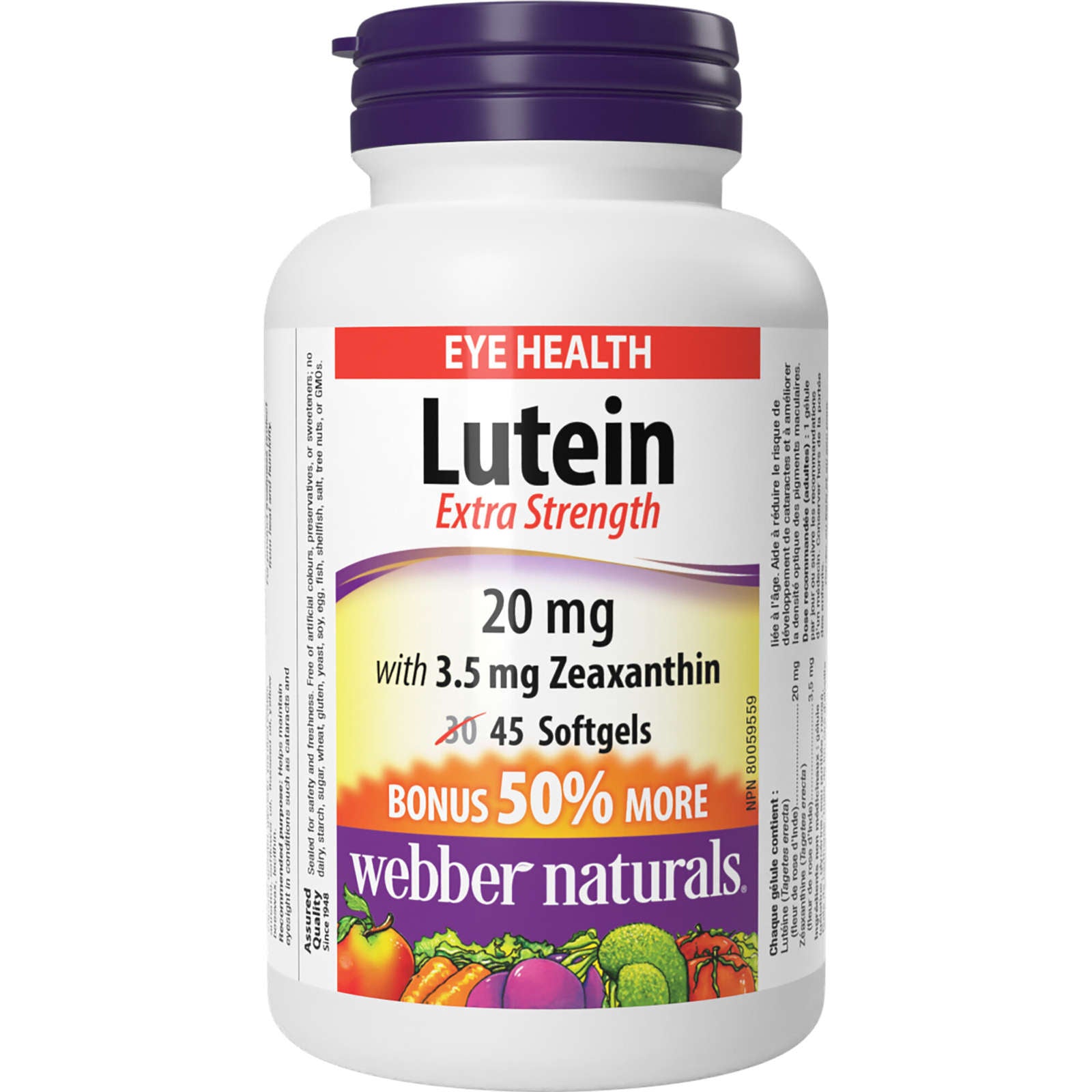 Lutein Extra Strength  20 mg with 3.5 mg Zeaxanthin
