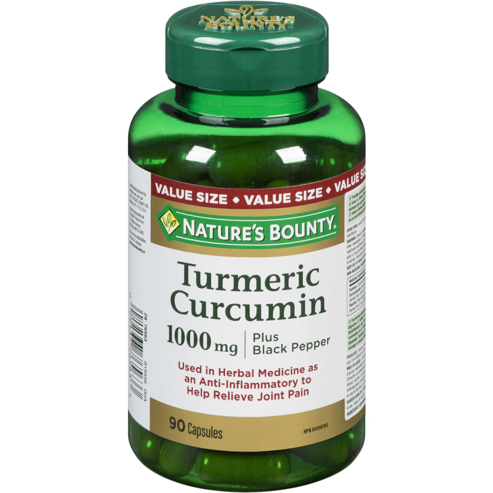 Turmeric Curcumin plus Black Pepper Pills and Herbal Health Supplement, Anti-inflammatory to Help Relieve Joint Pain, 1000mg