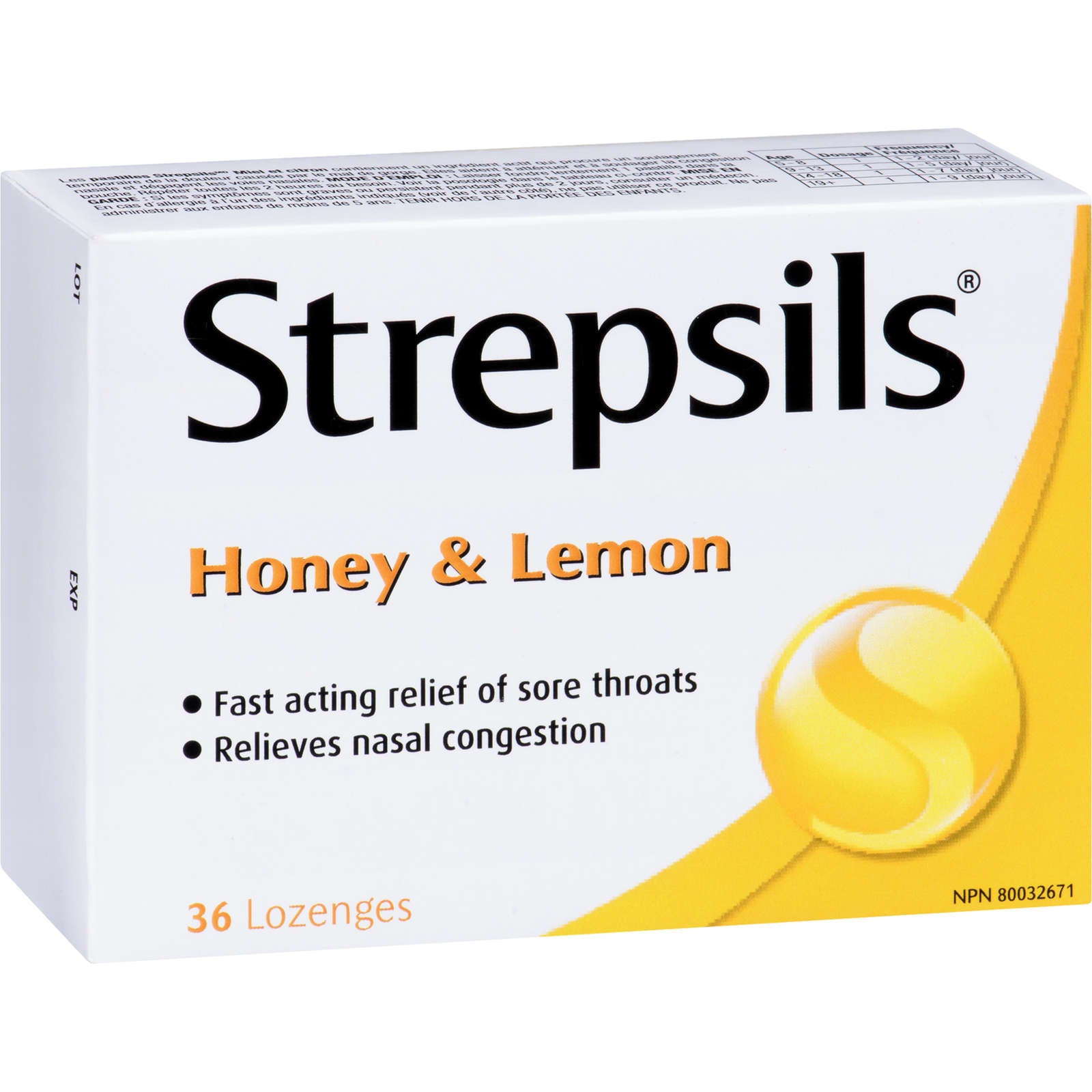 Strepsils® Honey & Lemon, 36 ct