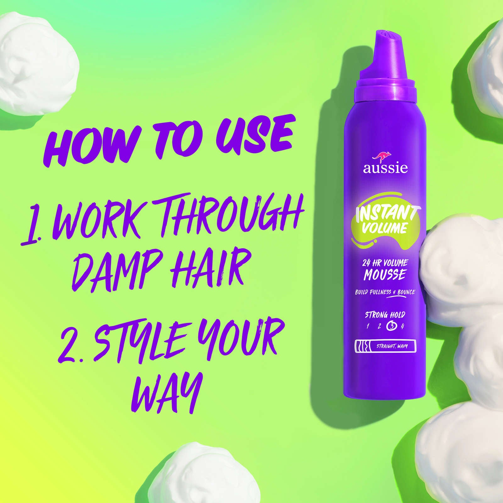 Instant Volume Mousse, 24-hour Volume Mousse