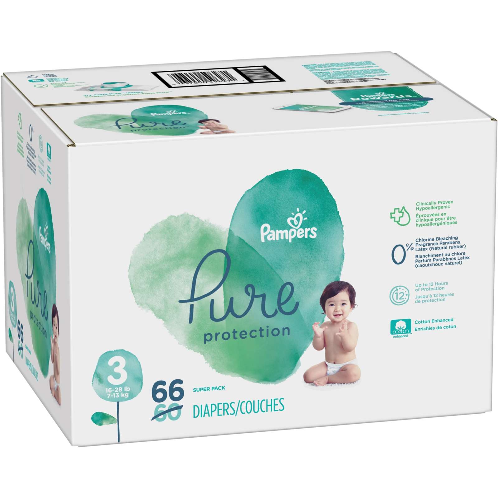 Pure Protection Diapers Size 3 66 Count