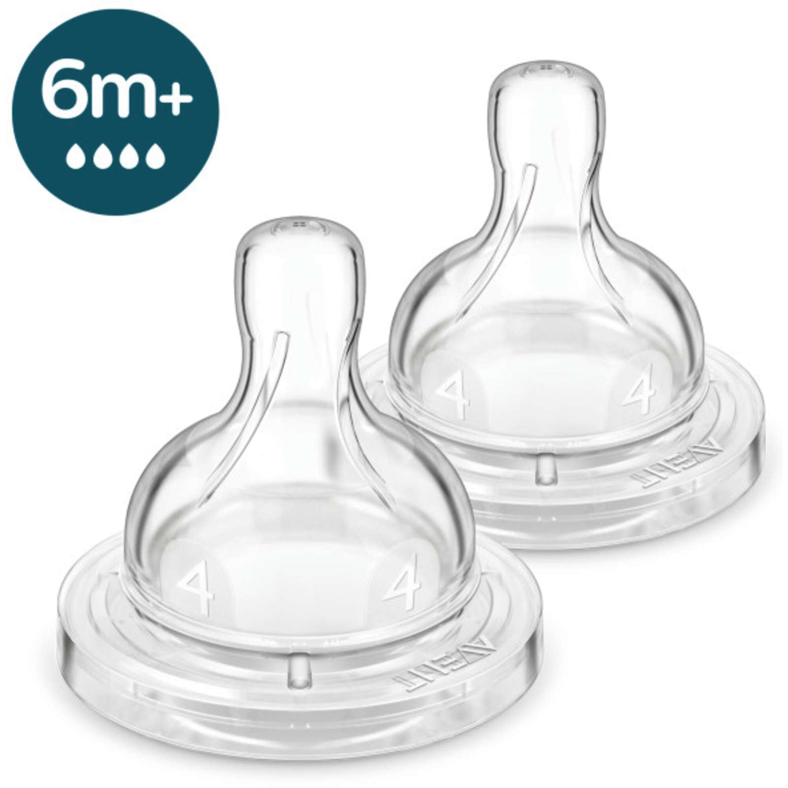 Avent Anti-colic Baby Bottle Flow 4 Nipple, 2 pack, SCY764/02