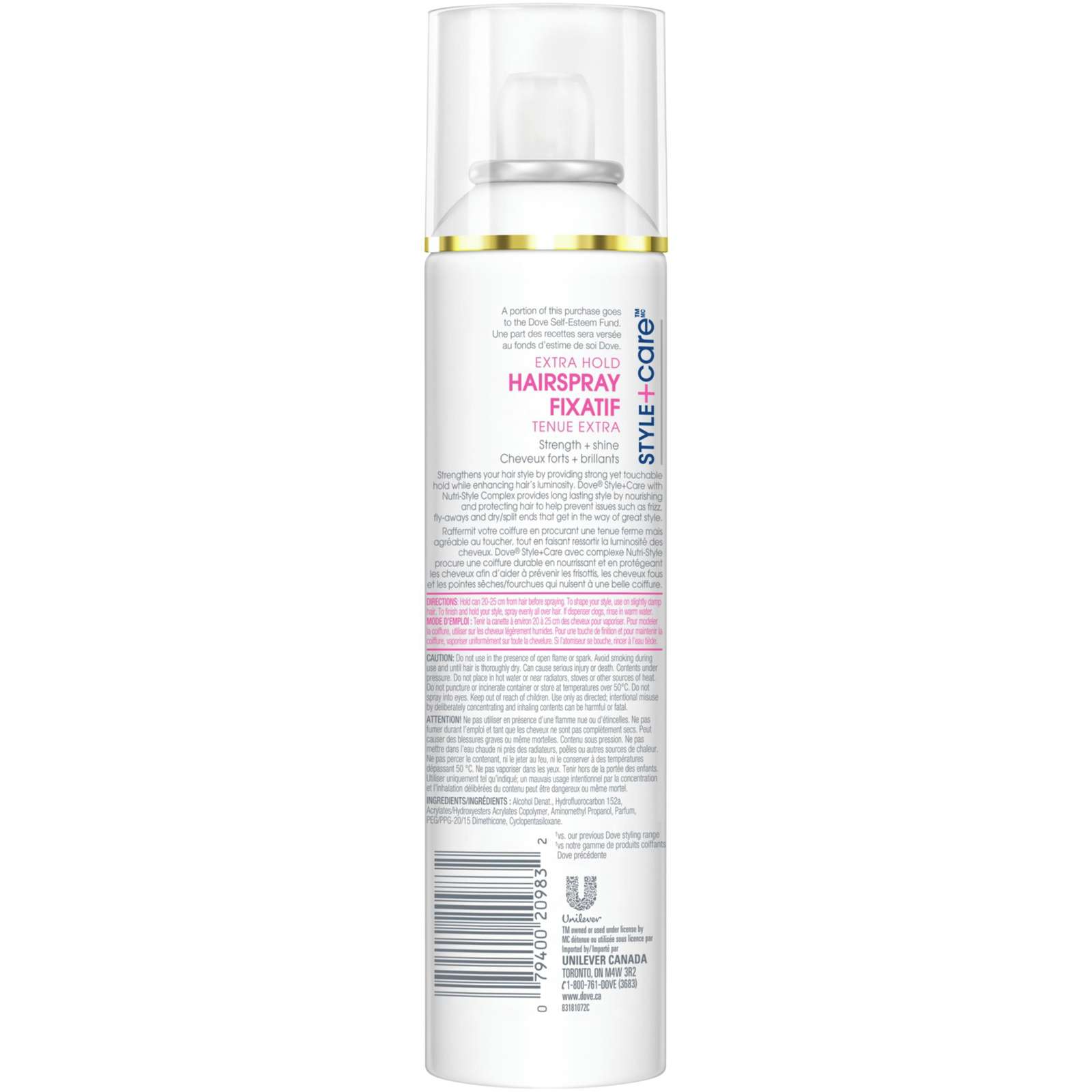 Dove Hairspray Extra Hold 198 GR