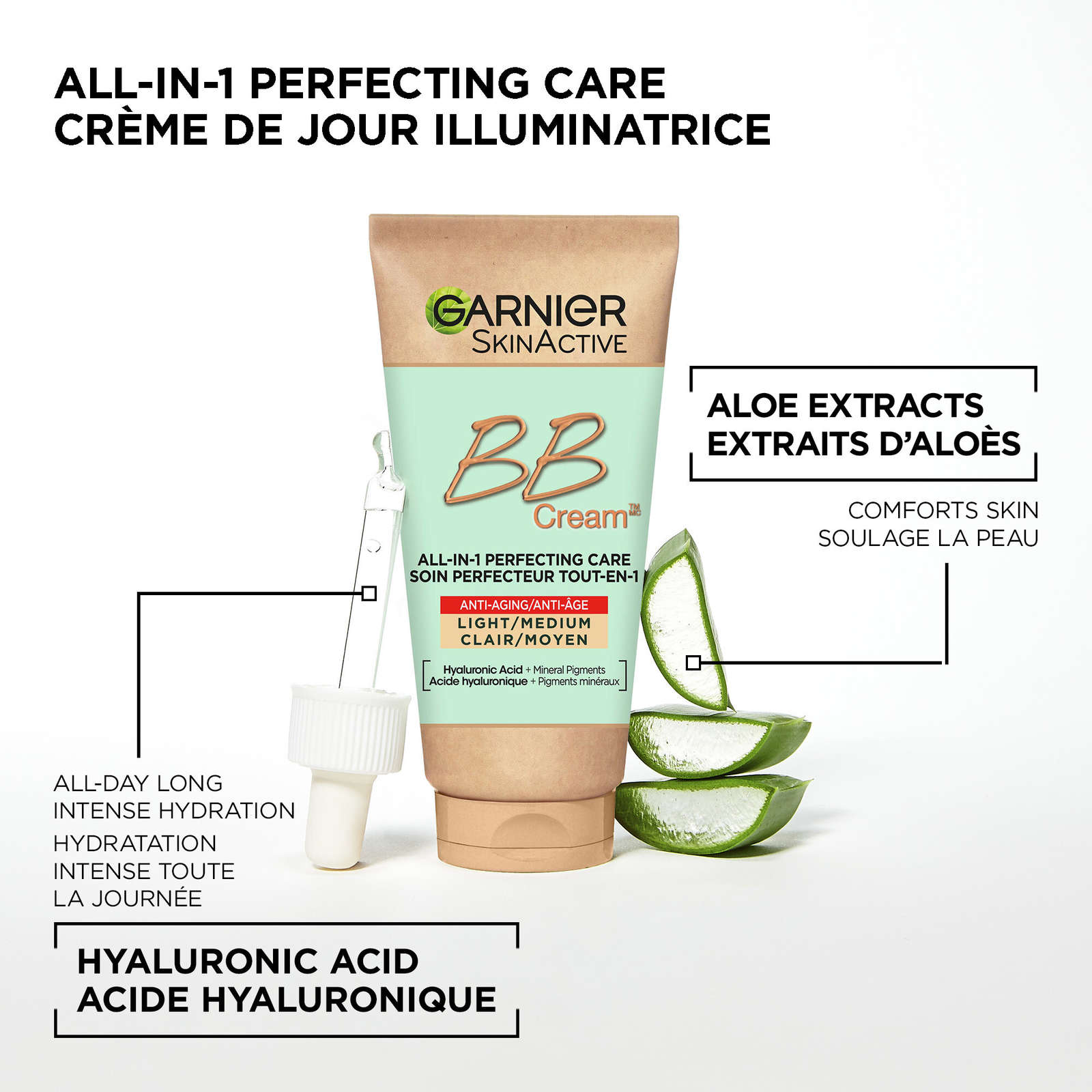 SkinActive BB Cream Anti-Aging with Hyaluronic Acid & Aloe