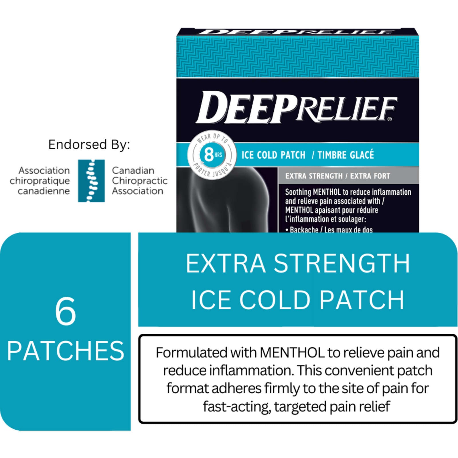 Extra Strength Ice Cold Pain Relief Patch, Reduces Inflammation