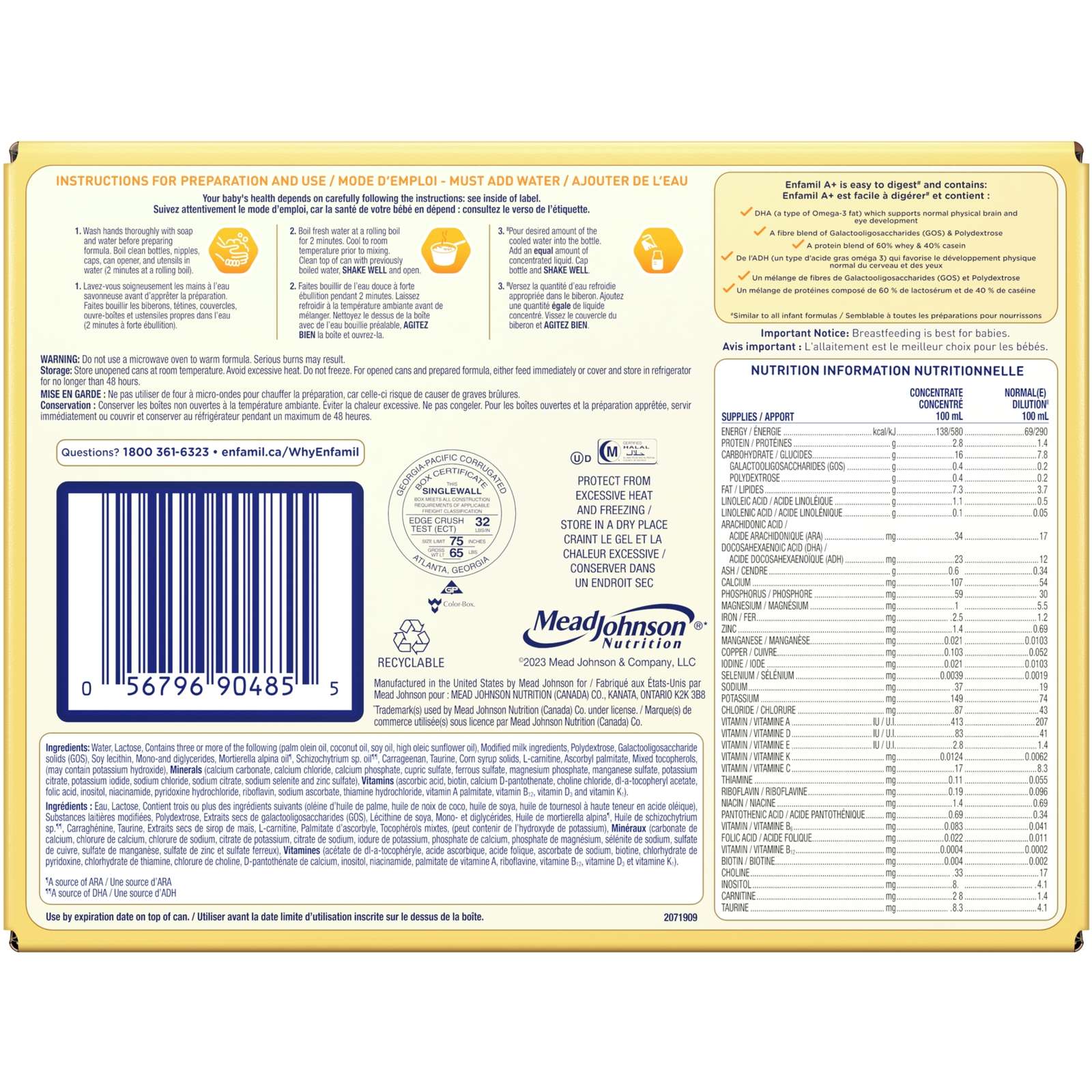 Enfamil A+, Concentrate, 385 Ml, 12 Pk