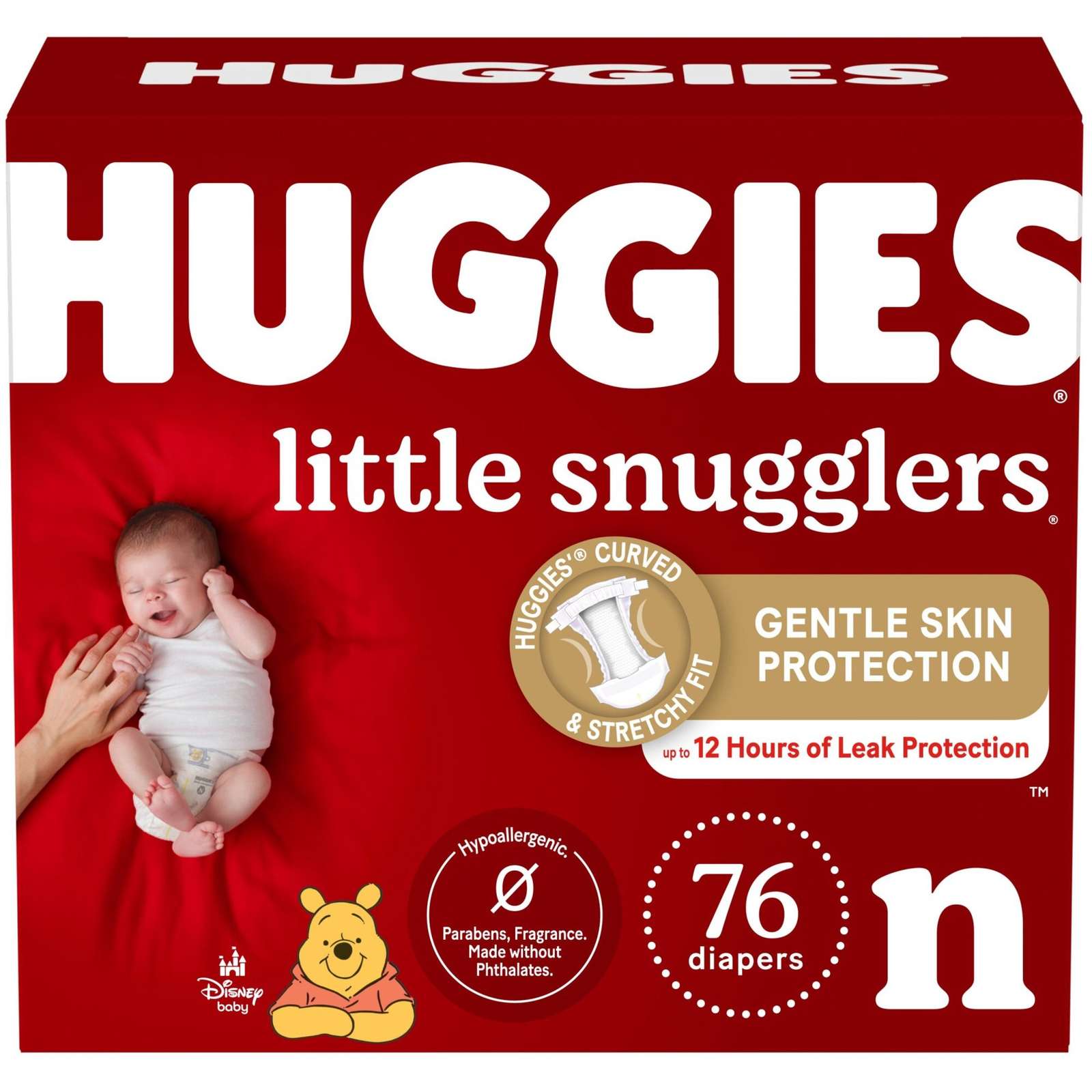 Huggies Little Snugglers Baby Diapers, Size Newborn, 76 Count