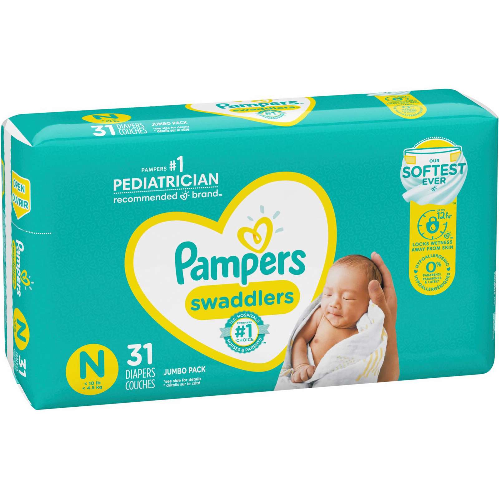 Pampers Swaddlers Newborn Diapers Size 0