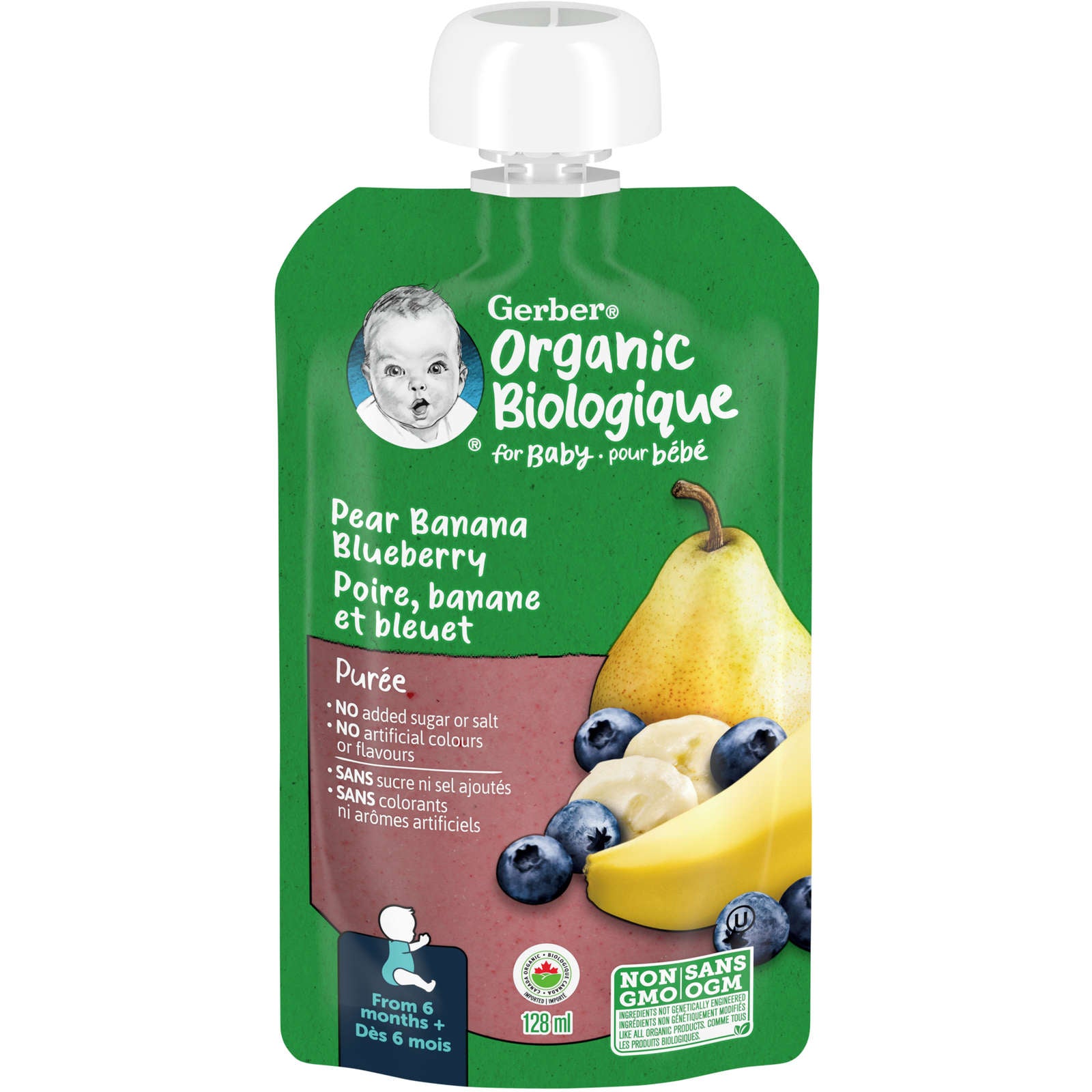 Organic Purée Pear Banana Blueberry Baby Food