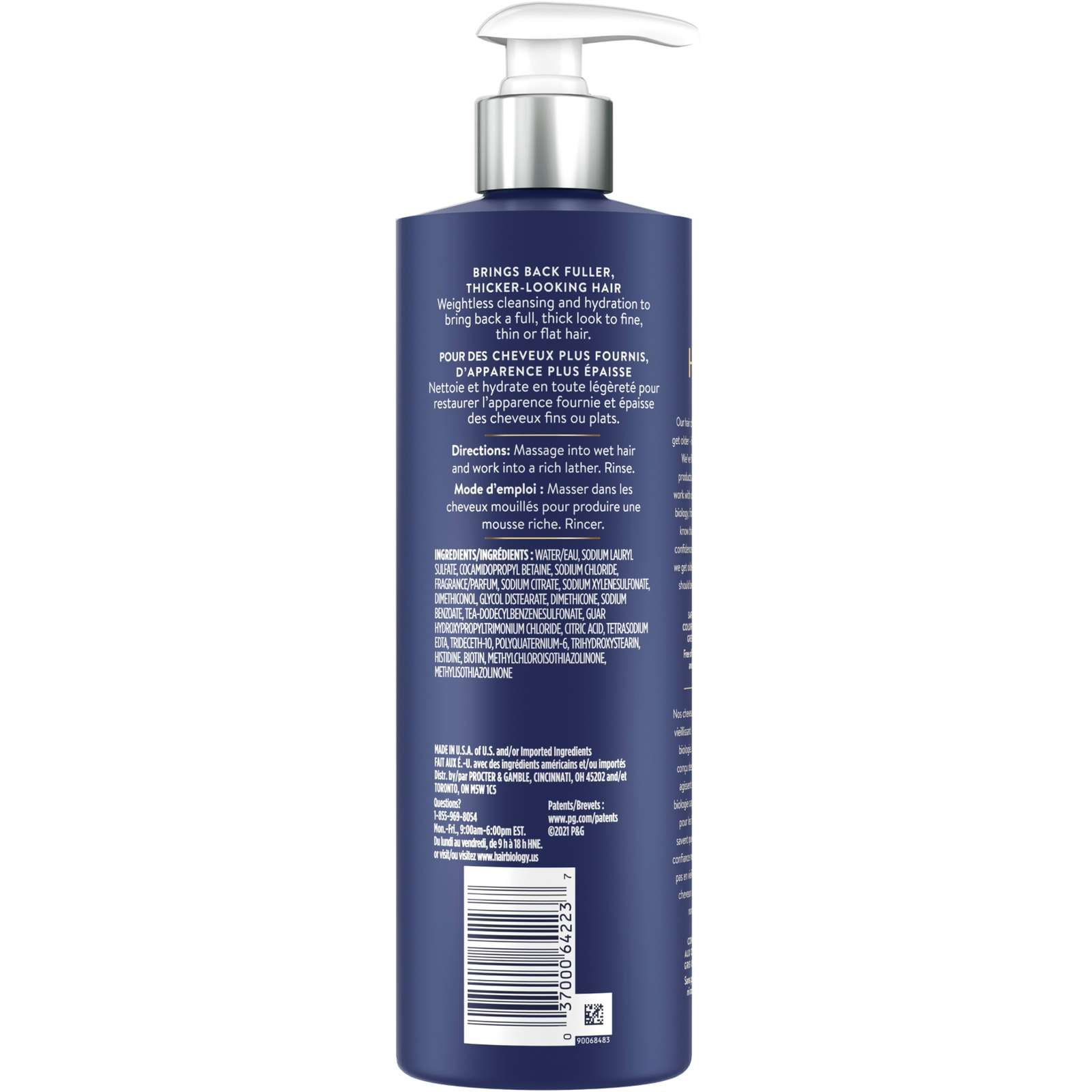 Volumizing Shampoo with Biotin – Full & Vibrant for fine or thin hair – 380mL