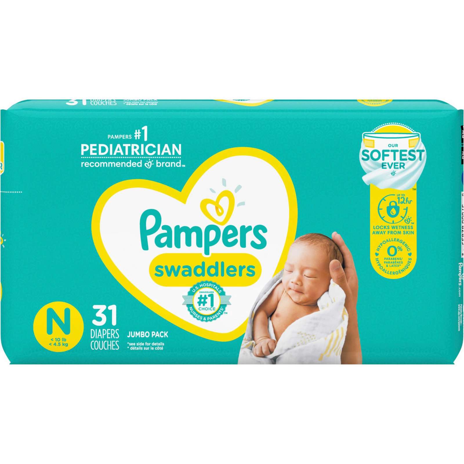 Pampers Swaddlers Newborn Diapers Size 0