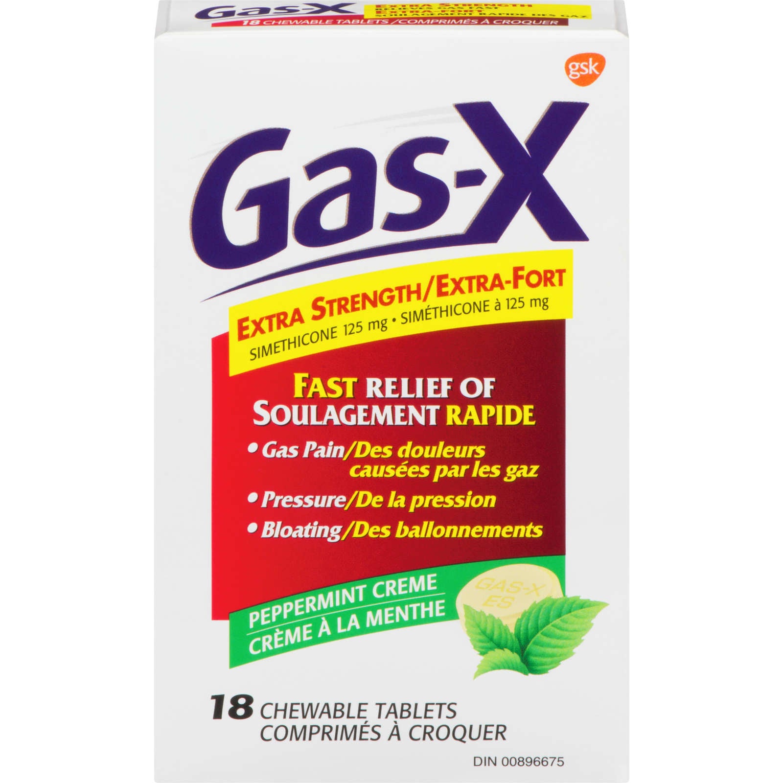 Gas-X Extra Strength, 18 units, Peppermint