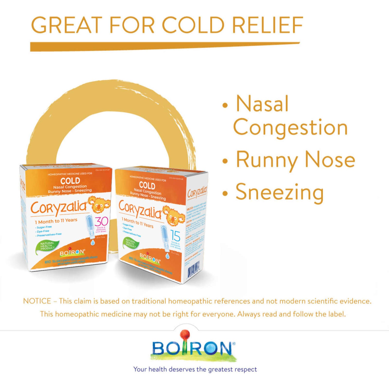 Coryzalia for Cold and Cold Symptoms in Children 1 Month to 11 Years of Age.