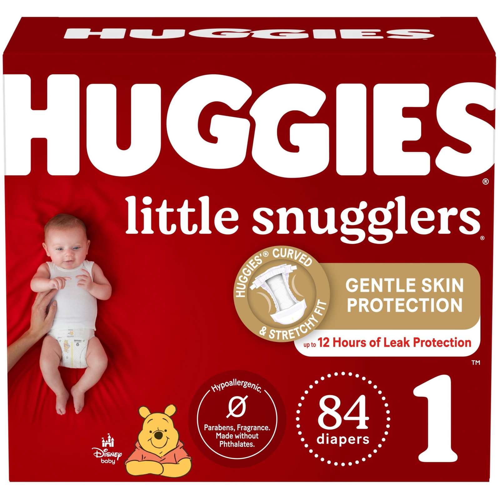 Huggies Little Snugglers Diapers, Size 1, 84 Count