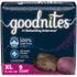 Goodnites Girls' Nighttime Bedwetting Underwear, Size Extra Large (95-140+ lb.), 9 Ct