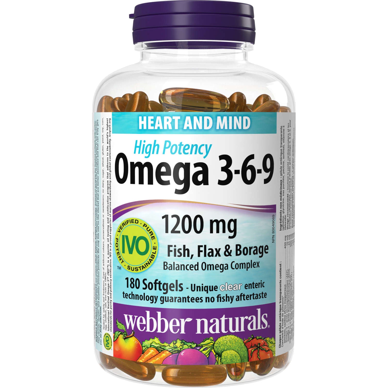 Omega 3-6-9 High Potency Fish, Flax & Borage 1200 mg