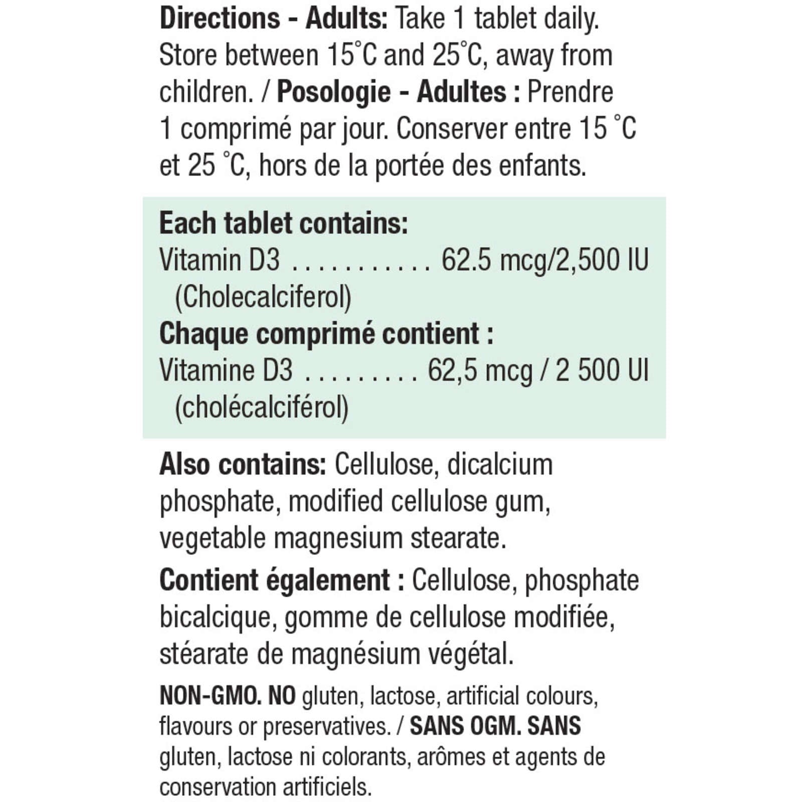 Jamieson Vitamin D3 2,500IU