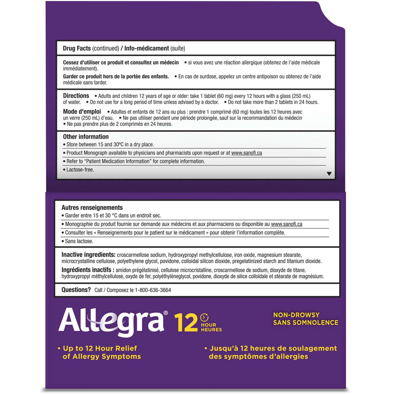 12 Hour Allergy Relief Tablets, 60 mg