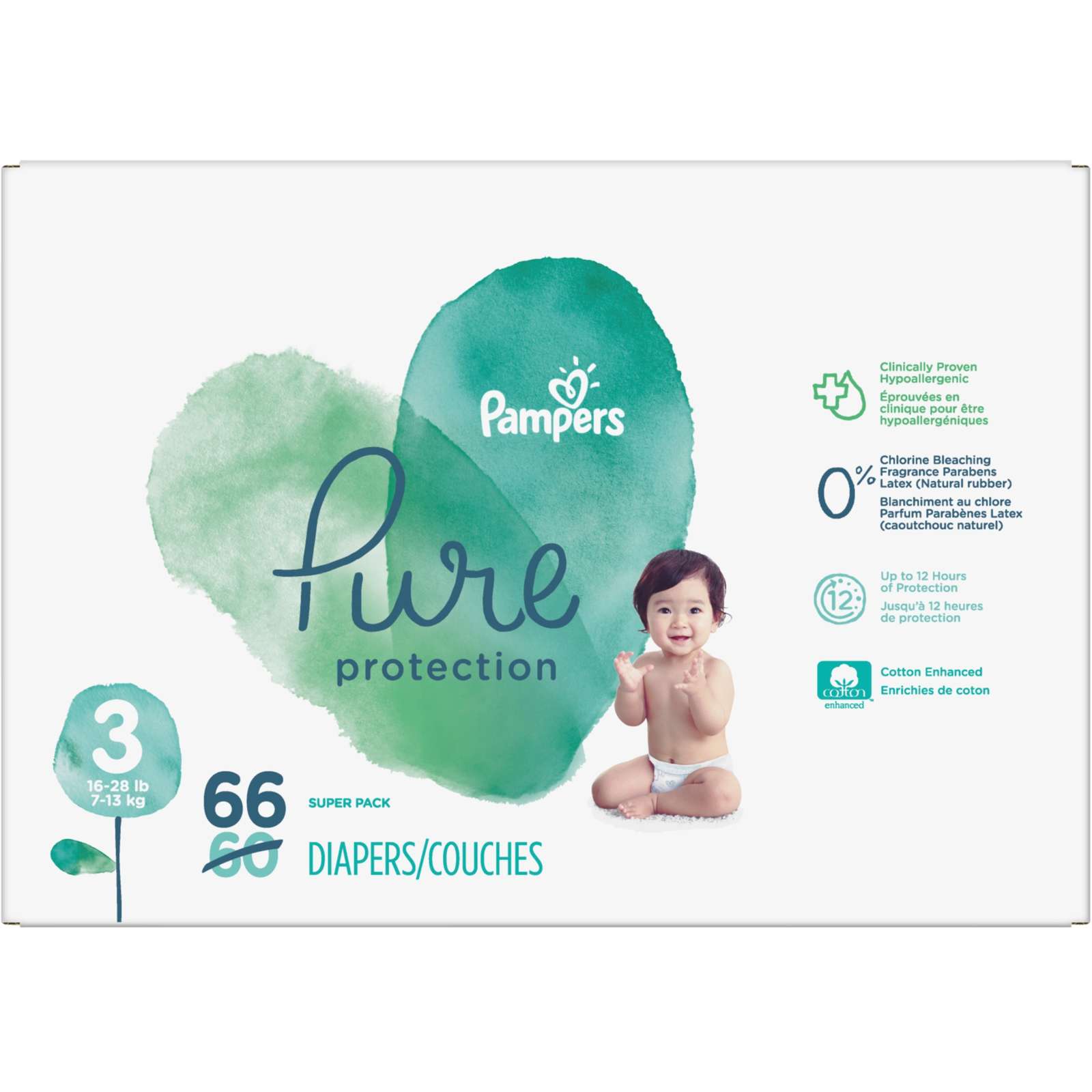 Pure Protection Diapers Size 3 66 Count