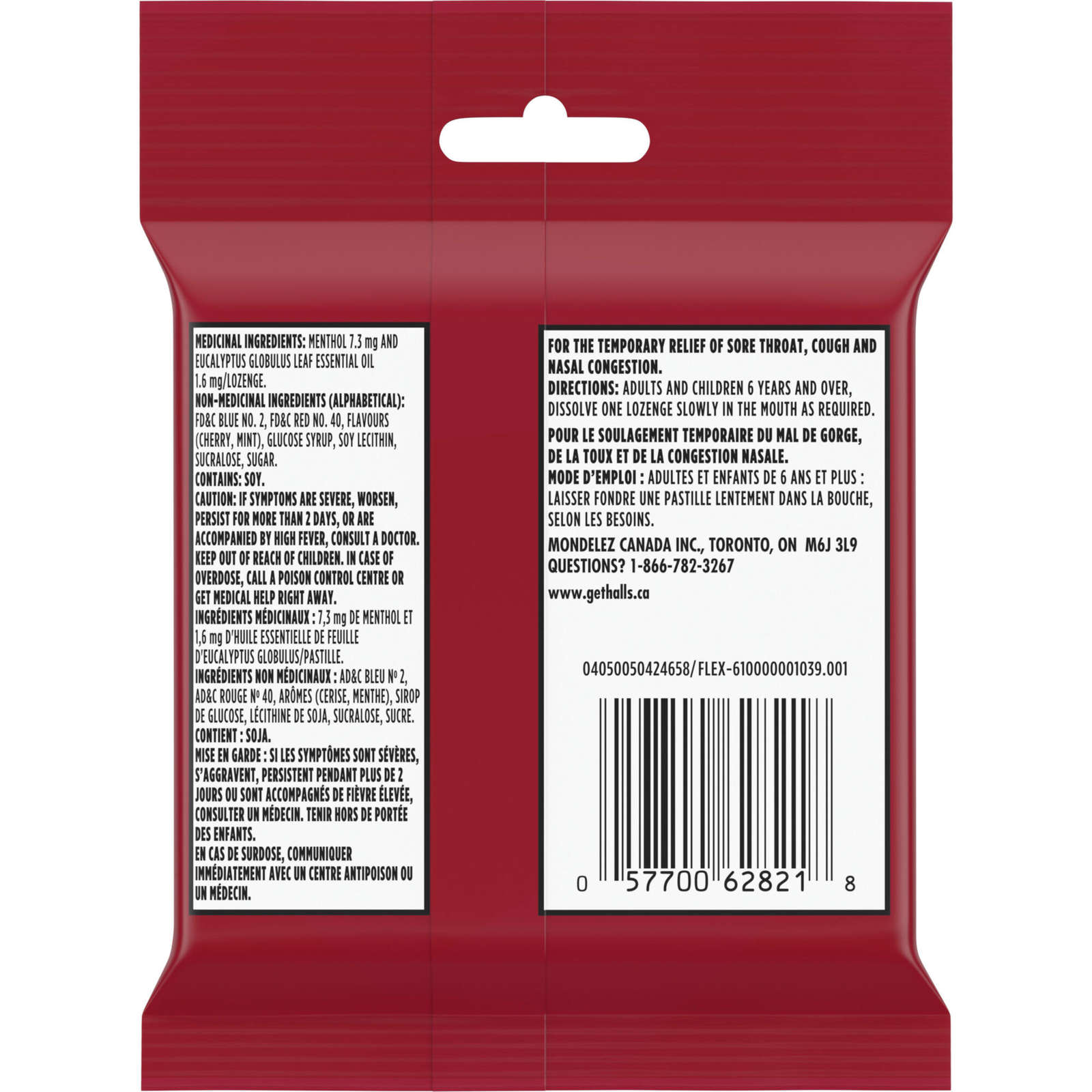 Halls Relief Mentho-lyptus Cherry Flavour, 4 x 9 Cough Drops Multipack